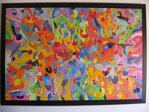 Opera senza titolo. Misure 150cmx100cm Tcn. Olio su tela. Anno 2013 Autore Marco Marighetto